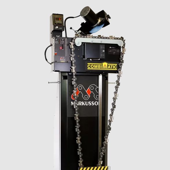 Automatisk kedjeslipmaskin för effektivt och säkert skogsarbete